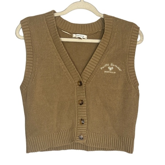 PacSun Pacific Sunwear Sweater Vest Preppy Sweater Small - Picture 3 of 7